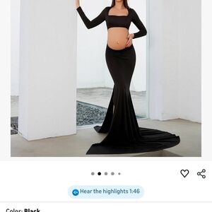 Elegant Belly Bump/Pregnancy Long Sleeve Dress